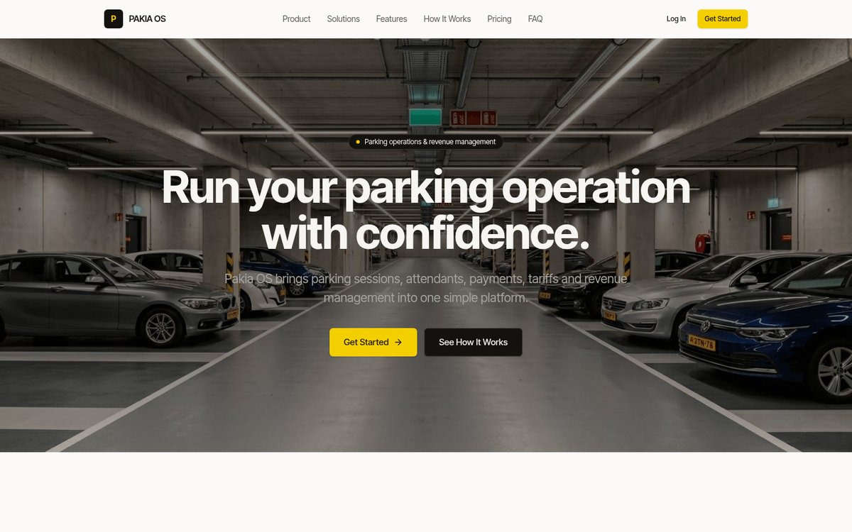 Pakia OS — homepage preview